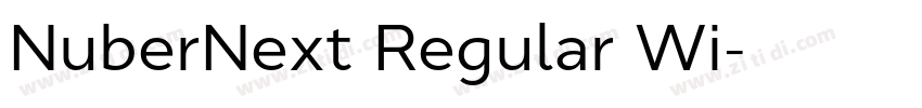 NuberNext Regular Wi字体转换